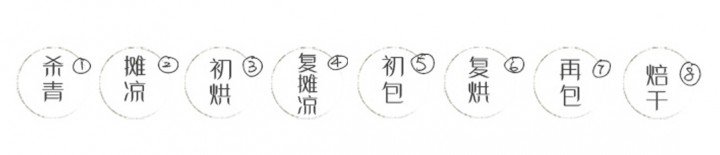 Chinese-labelled Junshan Yinzhen process illustration with an English reading note