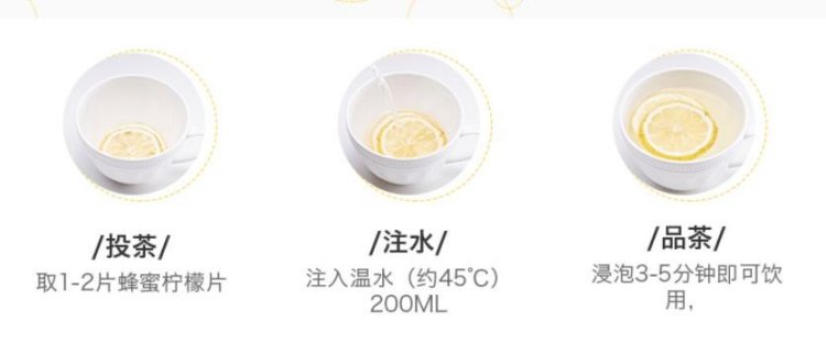 Original Chinese-labelled Lemon Tea brewing illustration with English conditions