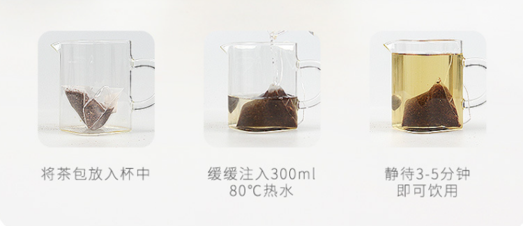 Original Chinese-labelled Corn Silk Tea brewing illustration with English conditions